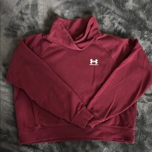 Under Armour Cropped Women's Burgundy Sweatshirt